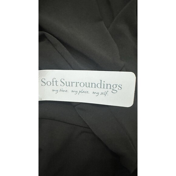 Soft Surroundings Penelope Wide Leg Jumpsuit Women's 2X Black Sleeveless Classic - Picture 7 of 12